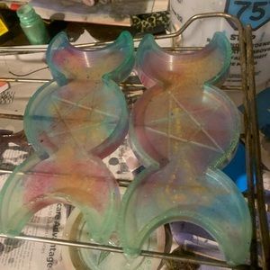 New triple moon tea candle holders